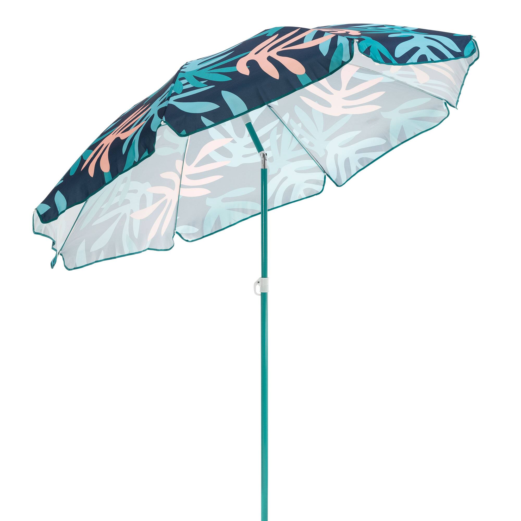 Alt View 10. SlumberTrek - SlumberTrek Moda Adjustable Height Push Button Tilt Beach Umbrella, Coral Leaf - Multicolor Coral Leaf.