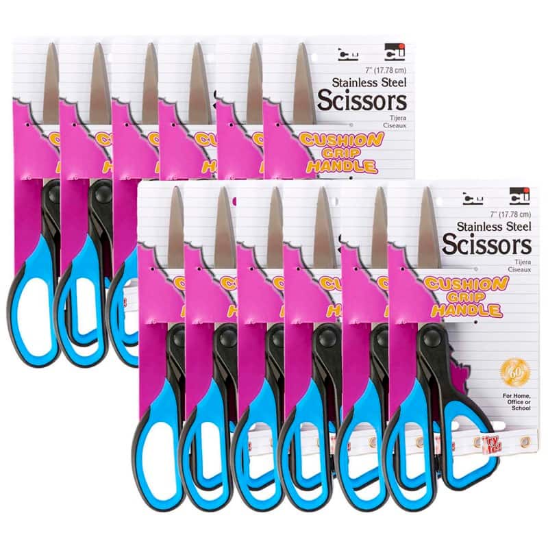 "Charles Leonard - Cushion Grip 7"" Scissors, Straight, Pack of 12" price history on PriceWatchPro