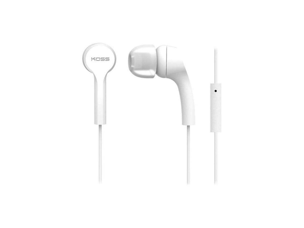 Front. Koss - KOSS White 189585 Binaural In Ear Bud with Mic White.