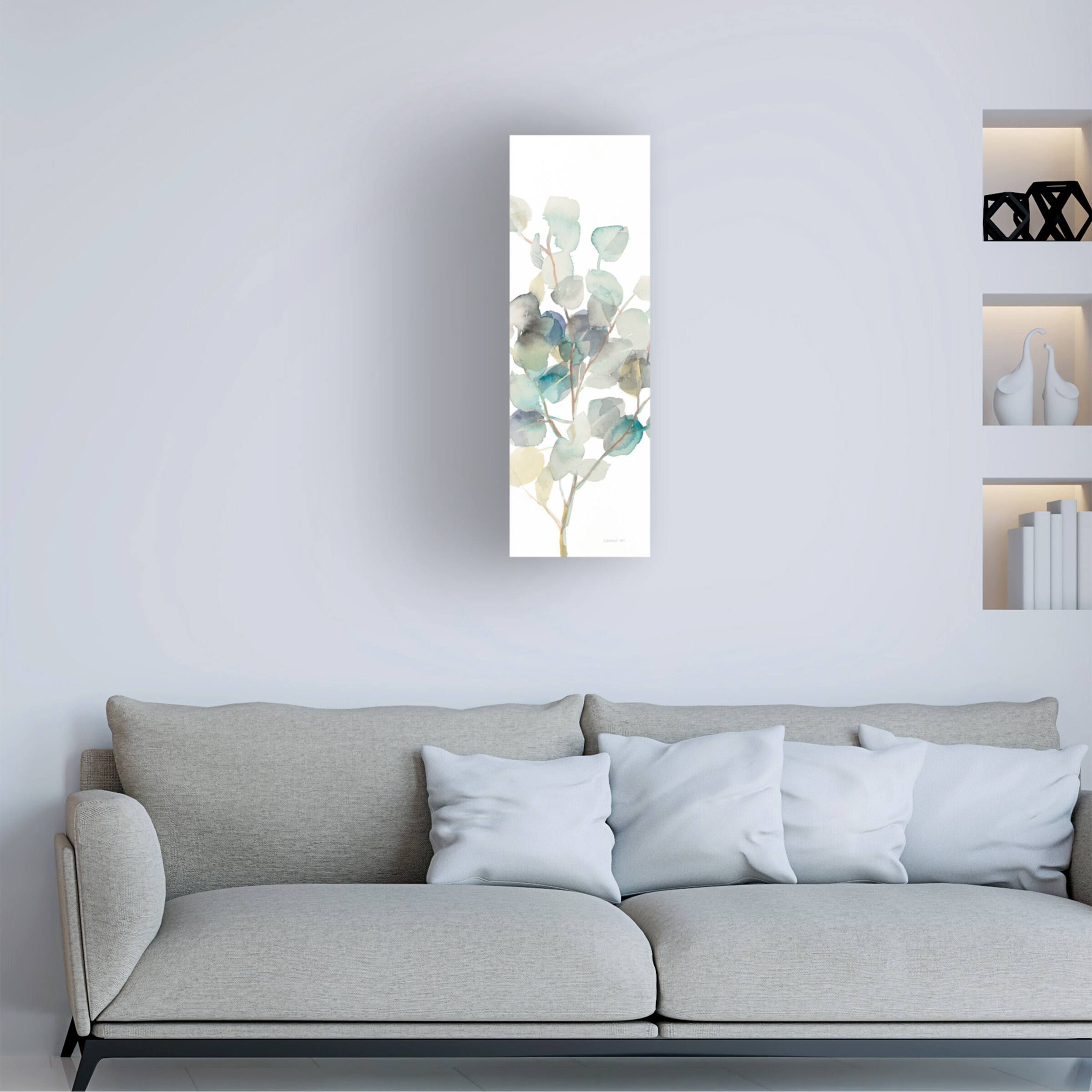 Angle. Trademark Fine Art - Danhui Nai 'Eucalyptus III White Crop' Canvas Art - Multicolor.