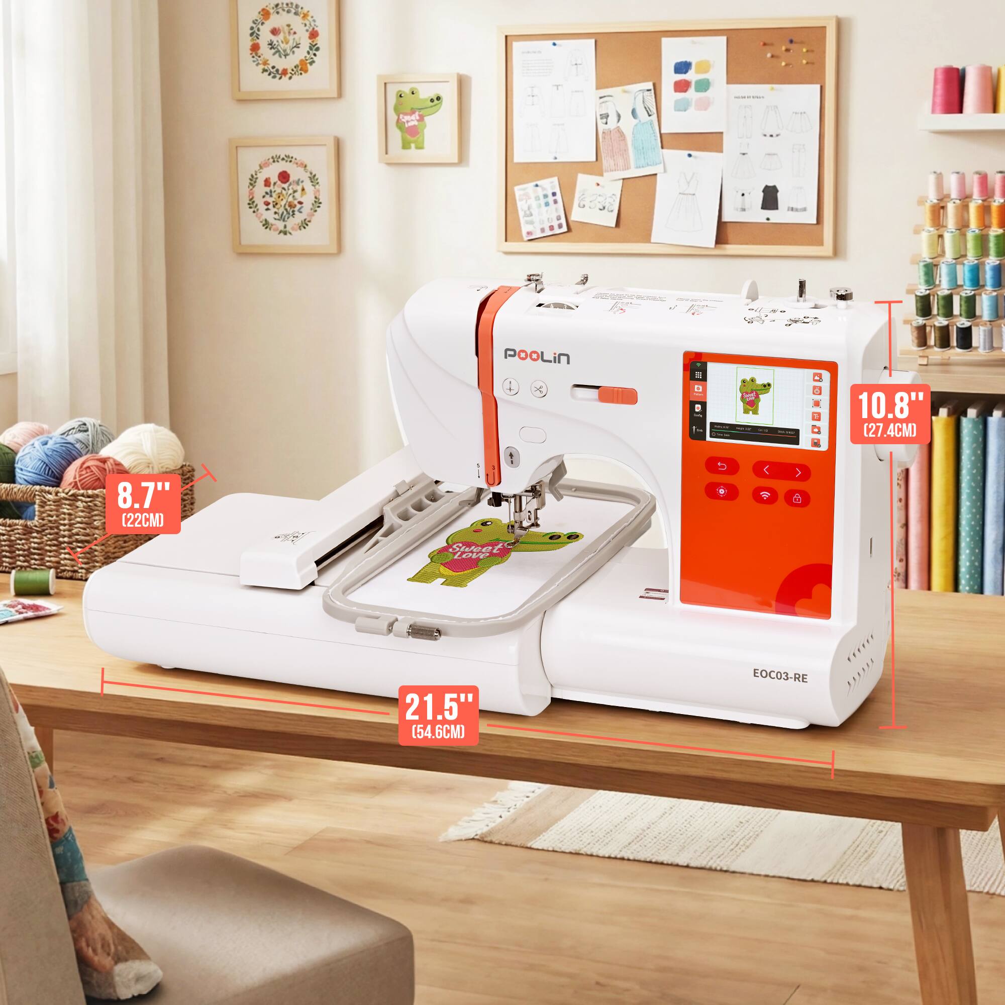 POOLiN  
A A  
A  
10.8" (27.4CM)  
8.7" (22CM)  
21.5" (54.6CM)  
EOC03-RE