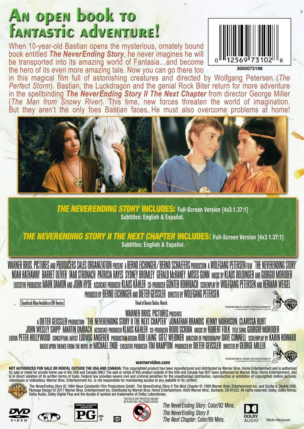 Back. The Neverending Story/The Neverending Story 2 (DVD Double Feature) [DVD].