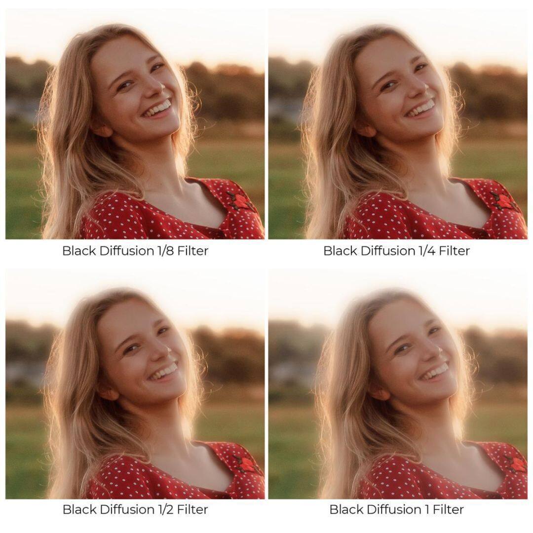 Black Diffusion 1/8 Filter  
Black Diffusion 1/4 Filter  
Black Diffusion 1/2 Filter  
Black Diffusion 1 Filter