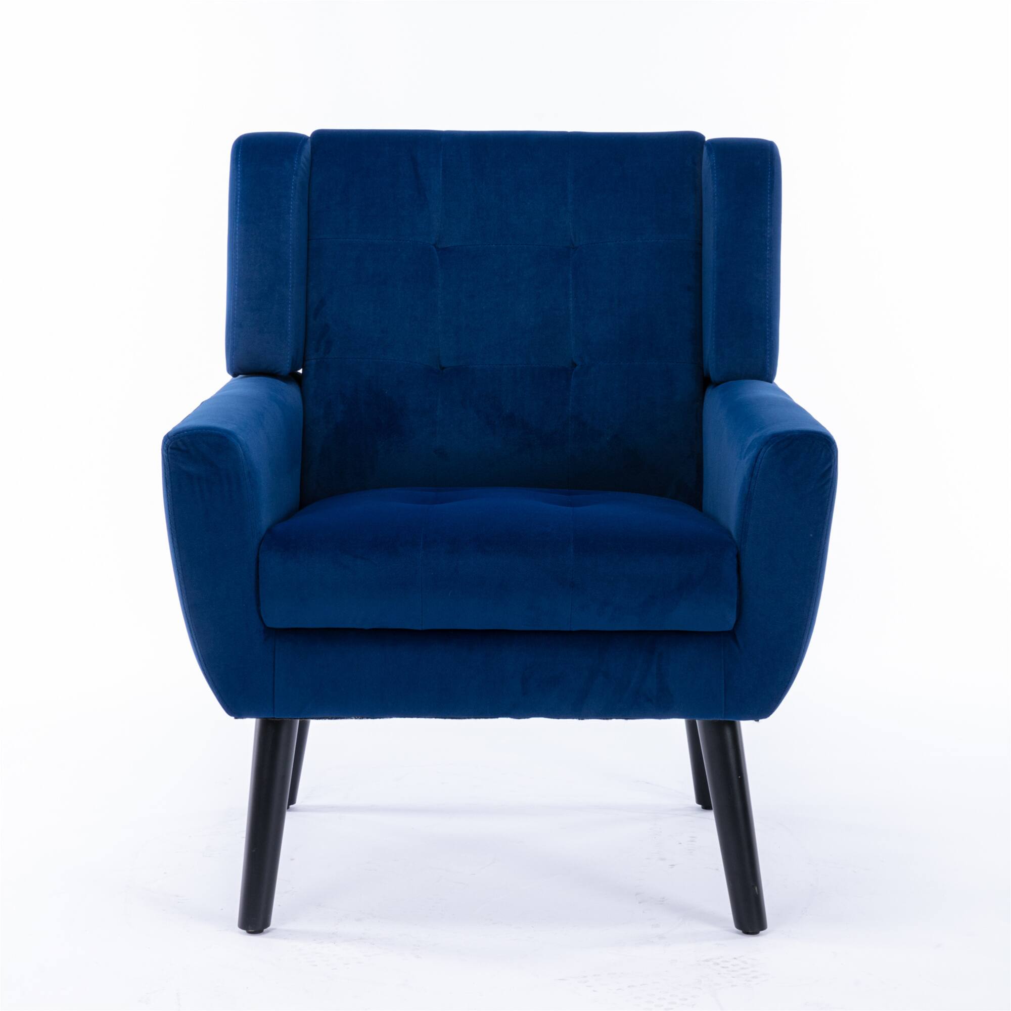 Alt View 8. GOODSILO - Luxury Velvet Upholstered Accent Chair with Ergonomic Design for Living Room and Bedroom Comfort - Blue.