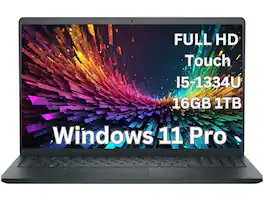 Dell - Upgraded - Inspiron 15 Laptop 13th Gen Business, 15.6" FHD Touchscreen, Intel Core i5-1334U, 16GB RAM, 1TB SSD, Windows 11 Pro - Black