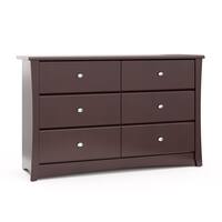 Storkcraft - Crescent 6-Drawer Double Dresser - Espresso - Front_Zoom