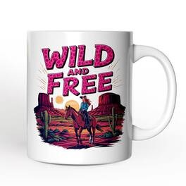 OrnamentallyYou - Wild And Free Western Mug, Woman Gift - White
