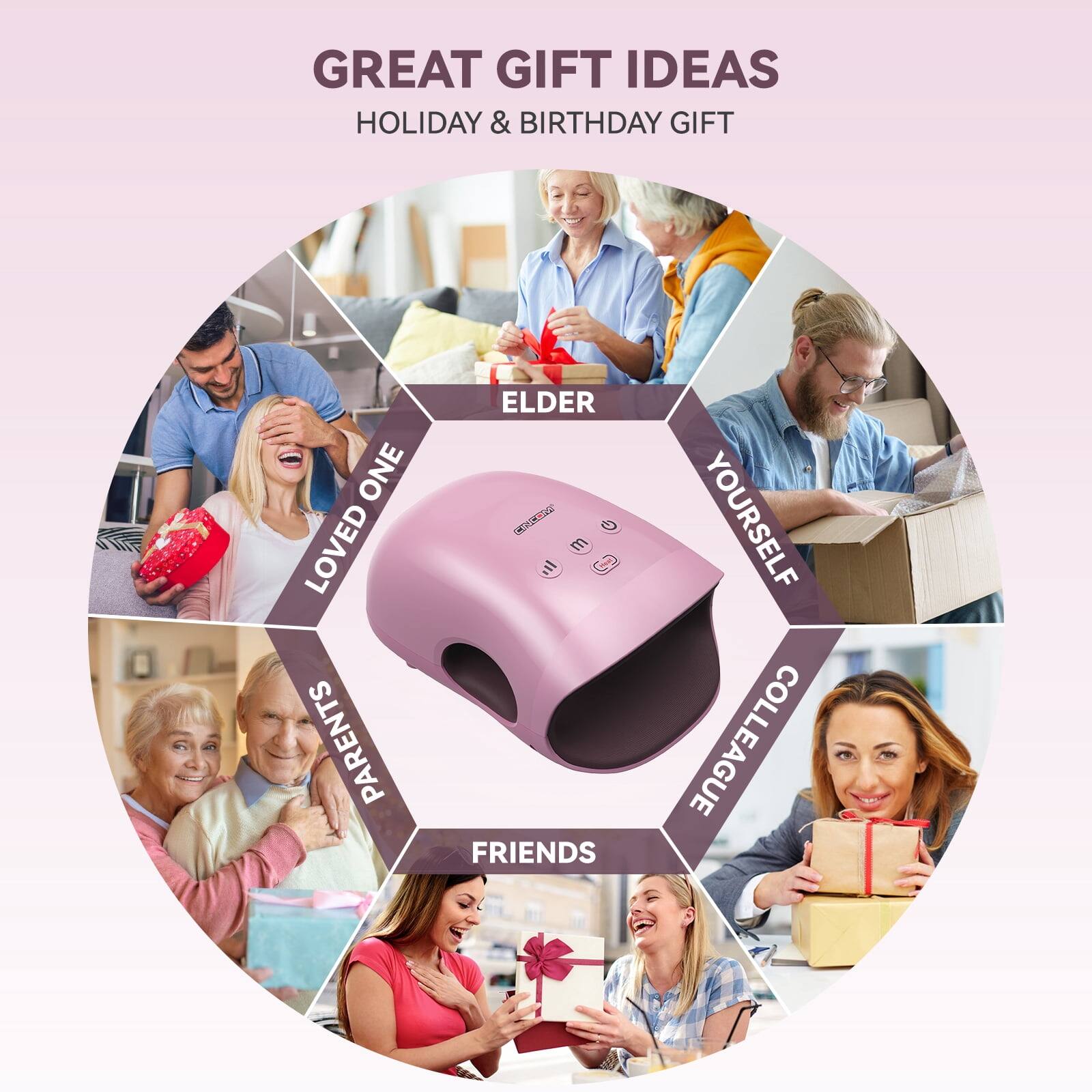 GREAT GIFT IDEAS  
HOLIDAY & BIRTHDAY GIFT

- LOVED ONE
- ELDER
- PARENTS
- FRIENDS
- YOURSELF
- COLLEAGUE