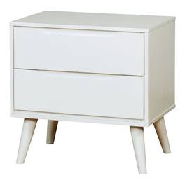 Furniture of America - Belkor Mid-Century Modern Wood 2-Drawer Nightstand - White