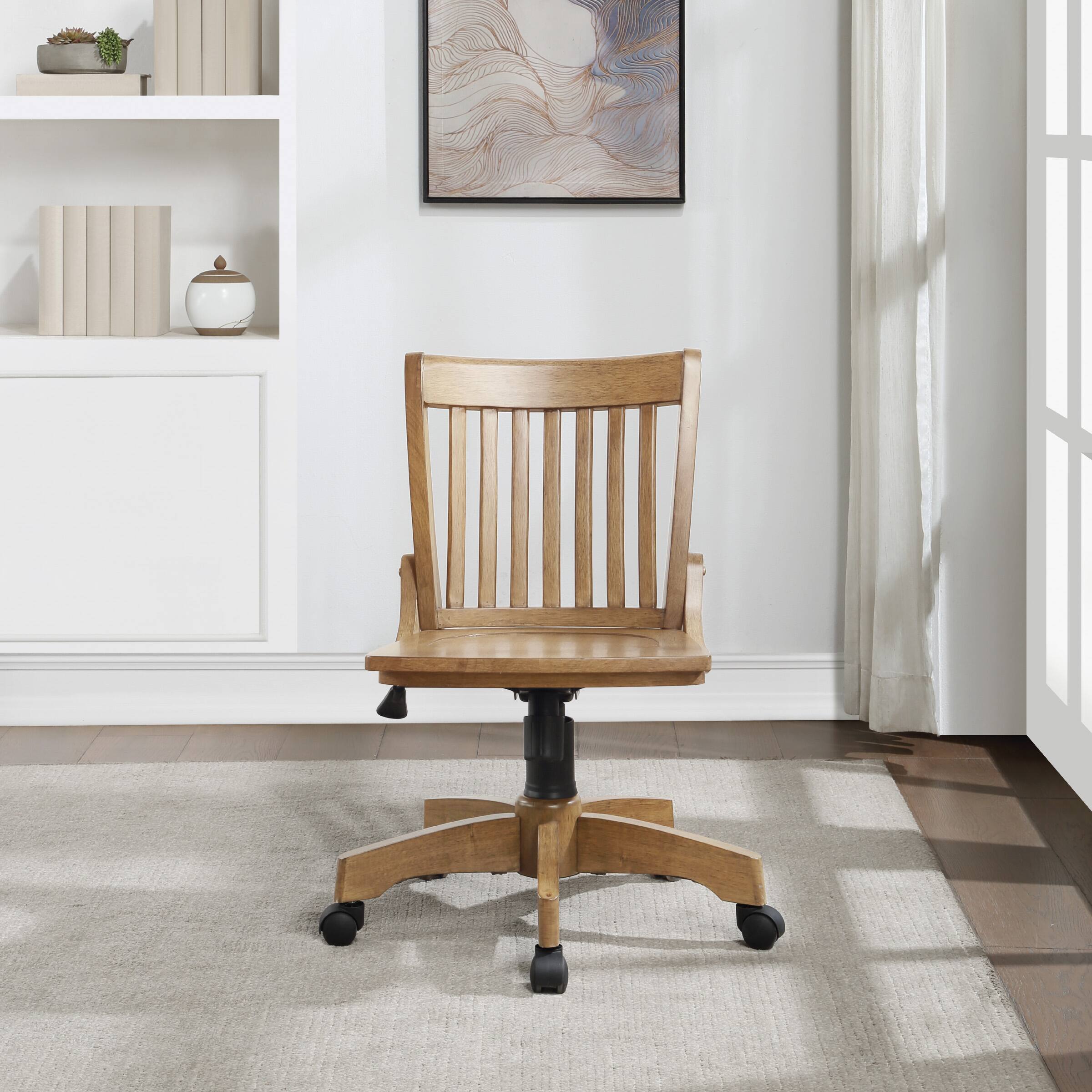 Alt View 13. OSP Home Furnishings - Wood Bankers Home Office Wood Chair - Medium Oak.