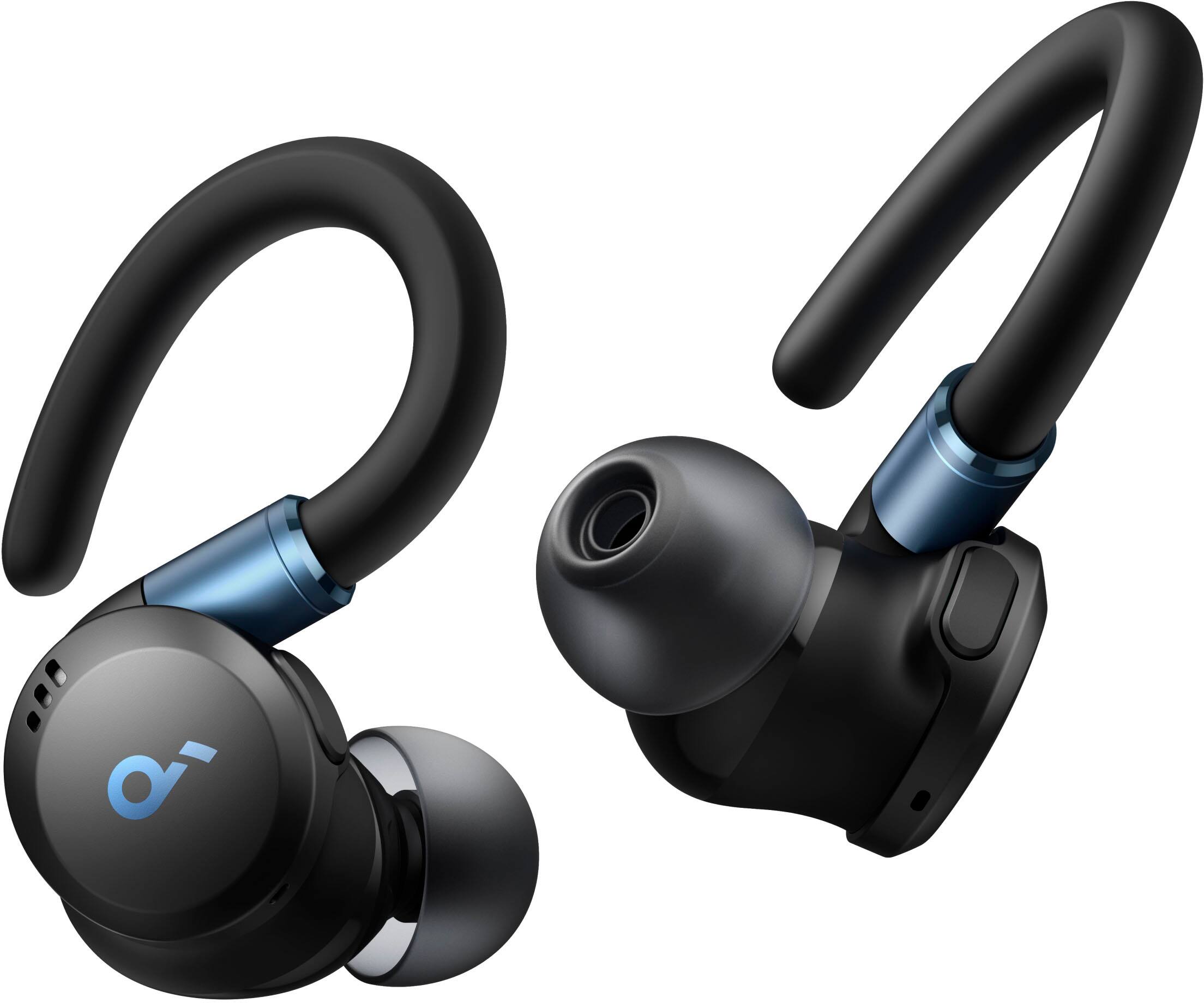 Angle. Soundcore - by Anker Sport X20 True Wireless Noise Cancelling Earbuds - Black.