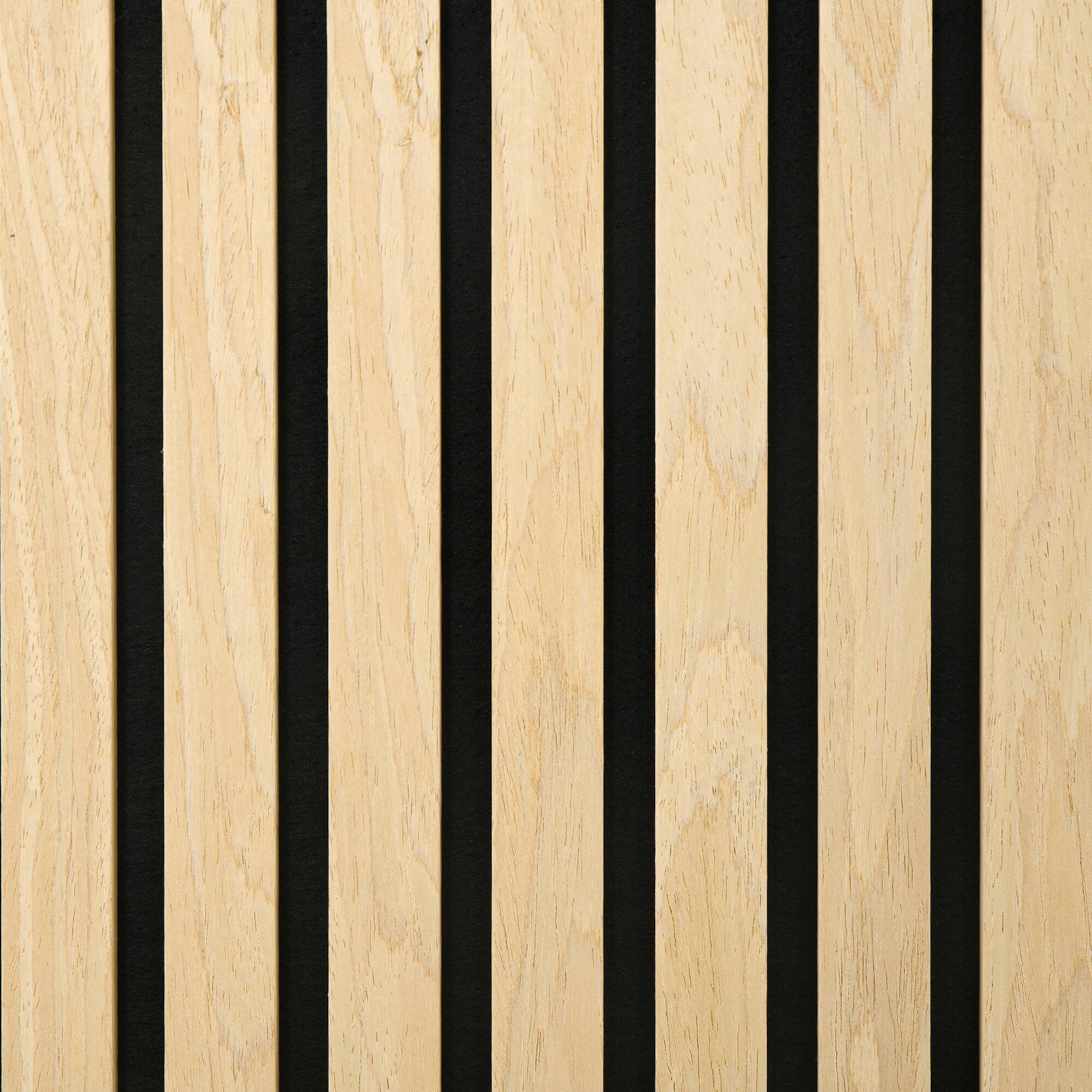 Alt View 8. Homcom - x 24" Wood Panels for Wall, 4 Pack Acoustic Panels, Sound Absorbing Slat Wall for Wall Decor - Oak.