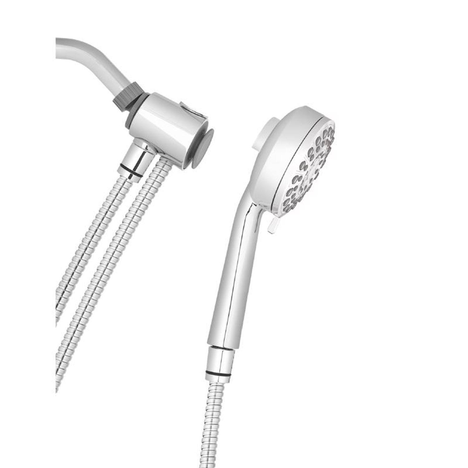 Angle. Waterpik - Waterpik DualDock Chrome 7 settings Handheld Showerhead 1.8 gpm - Chrome.