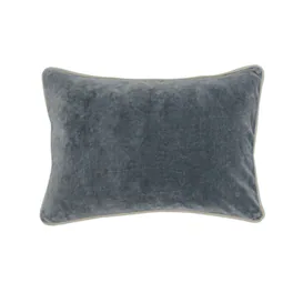 Manhattan Lane - Rectangular Throw Pillow with Cotton Cover - Gray