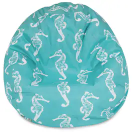 Majestic Home - Large Bean Bag Sea Horse Teal - Blue