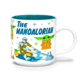 Silver Buffalo - Star Wars: The Mandalorian Cartoon Grogu Ceramic Mug | Holds 13 Ounces - Blue