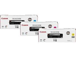 Canon - 118 /Magenta/Yellow Standard Yield Toner Cartridge, 3/Pack (2660B015AA) - Cyan