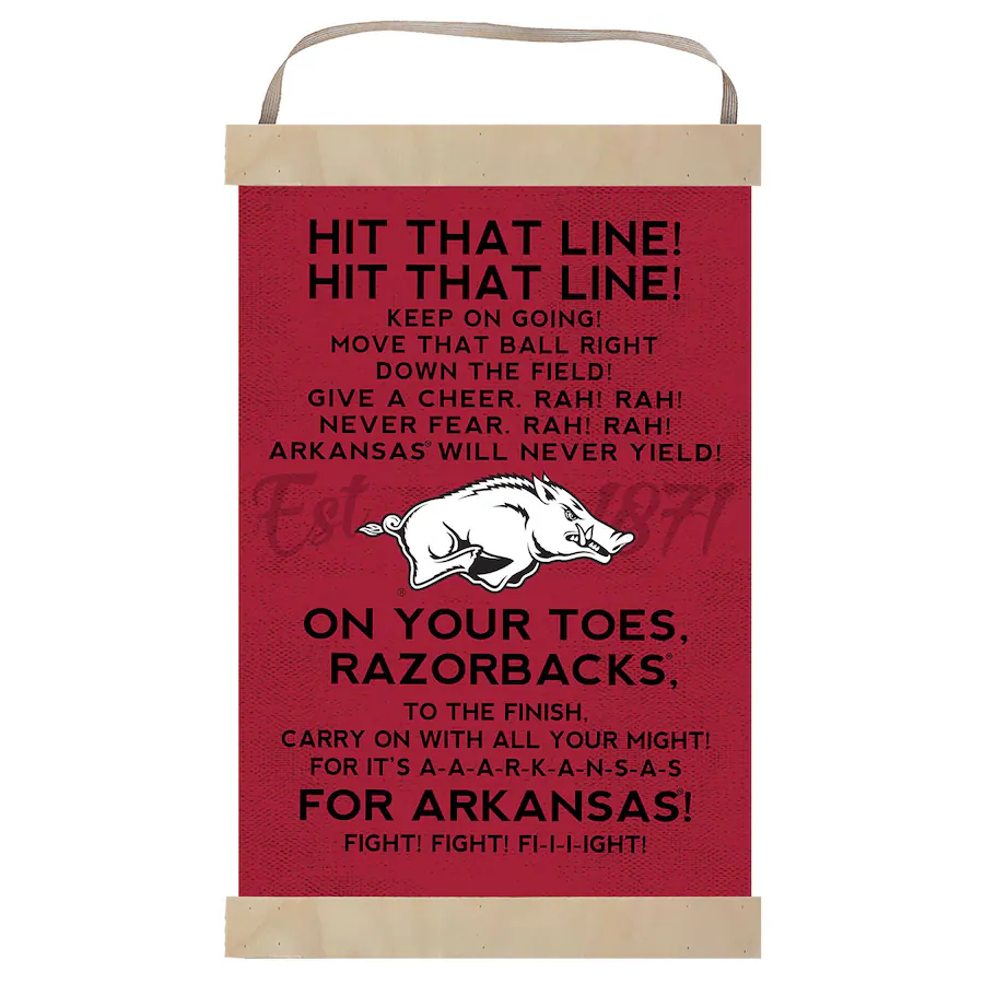 Fighting Razorback Jardine Arkansas Razorbacks Fight Song Banner Sign Red 4941681 - Best Buy