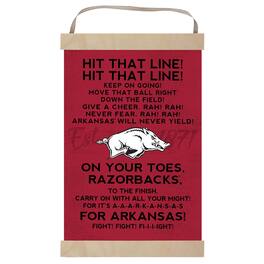 Jardine - Arkansas Razorbacks Fight Song Banner Sign - Red