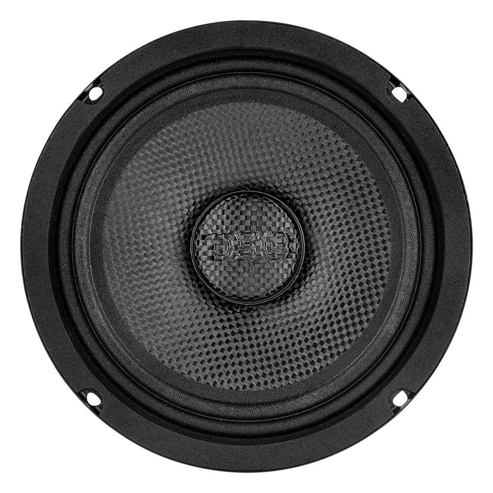 Left. DS18 Audio - PRO-CF 6.5" Shallow-Mount Mid-Bass Loudspeaker, 250W RMS 4-Ohm.