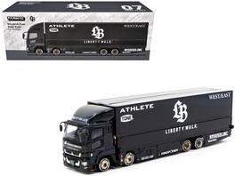 Tarmac Works - Mitsubishi Fuso Super Great Truck RHD with Transporter "Liberty Walk" "Truck64" Series 1/64 - Black