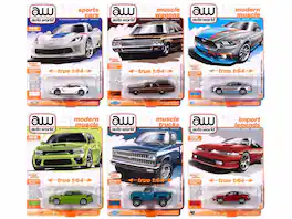 Autoworld - Auto World Premium 2024 Set A of 6 pieces Release 3 1/64 Diecast Model Cars by Auto World - Multicolor
