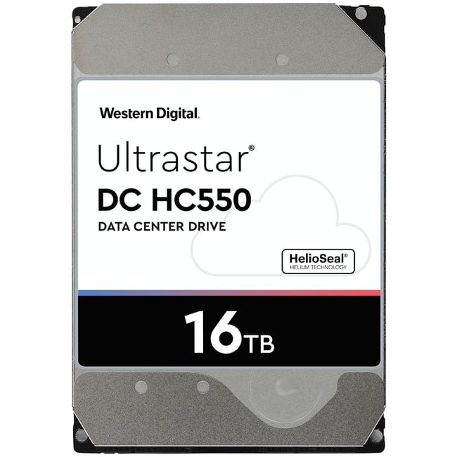 Western Digital - Ultrastar DC HC550 WUH721816AL5204 16 TB Hard Drive - 3.5" Internal - SAS (12Gb/s SAS) - 7200rpm - 512e