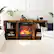 Alt View 6. Winado - 59" Electric Fireplace TV Stand with Remoted 18" Fireplace Storage Cabinet Shelves for TVs Up to 65 inch - Rustic Brown.
