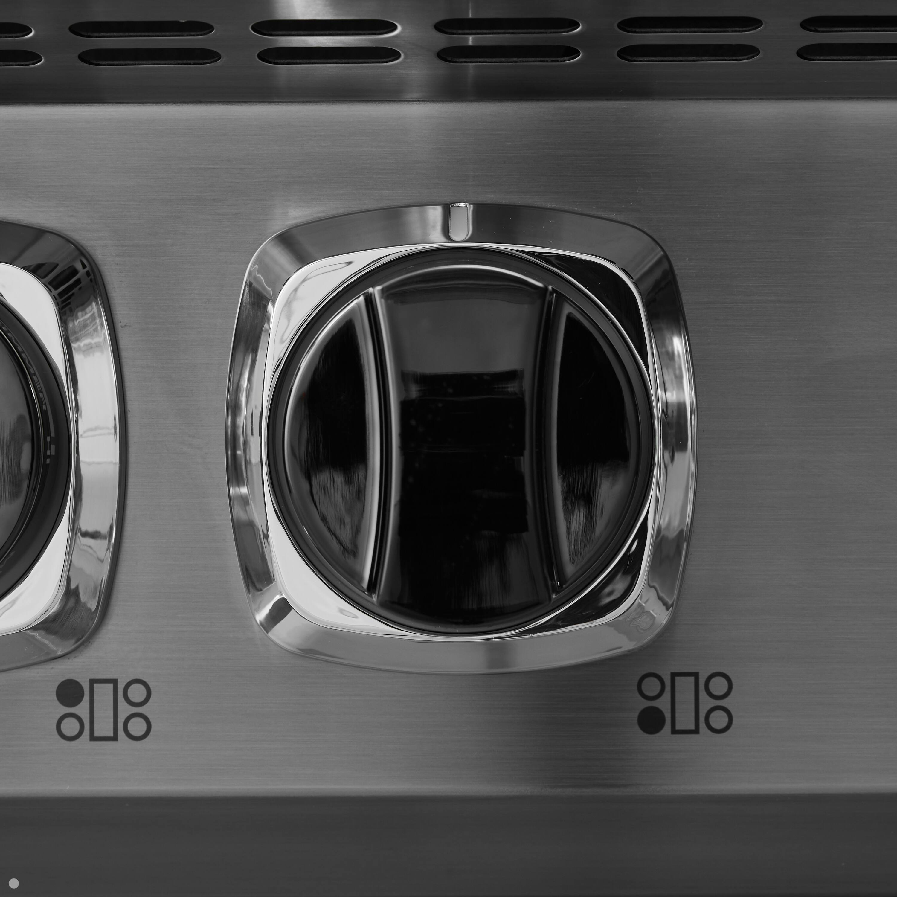 Alt View 19. Viking - 48"W. 7.3 Cu. Ft. Freestanding Sealed 8 Burner Gas Range - Daffodil - Daffodil.
