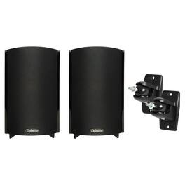 Pair of Definitive Technology ProMonitor 800-2-Way for Home Theater Speaker System + VEPC Pro-Mount 90 - Pair Bundle - Black
