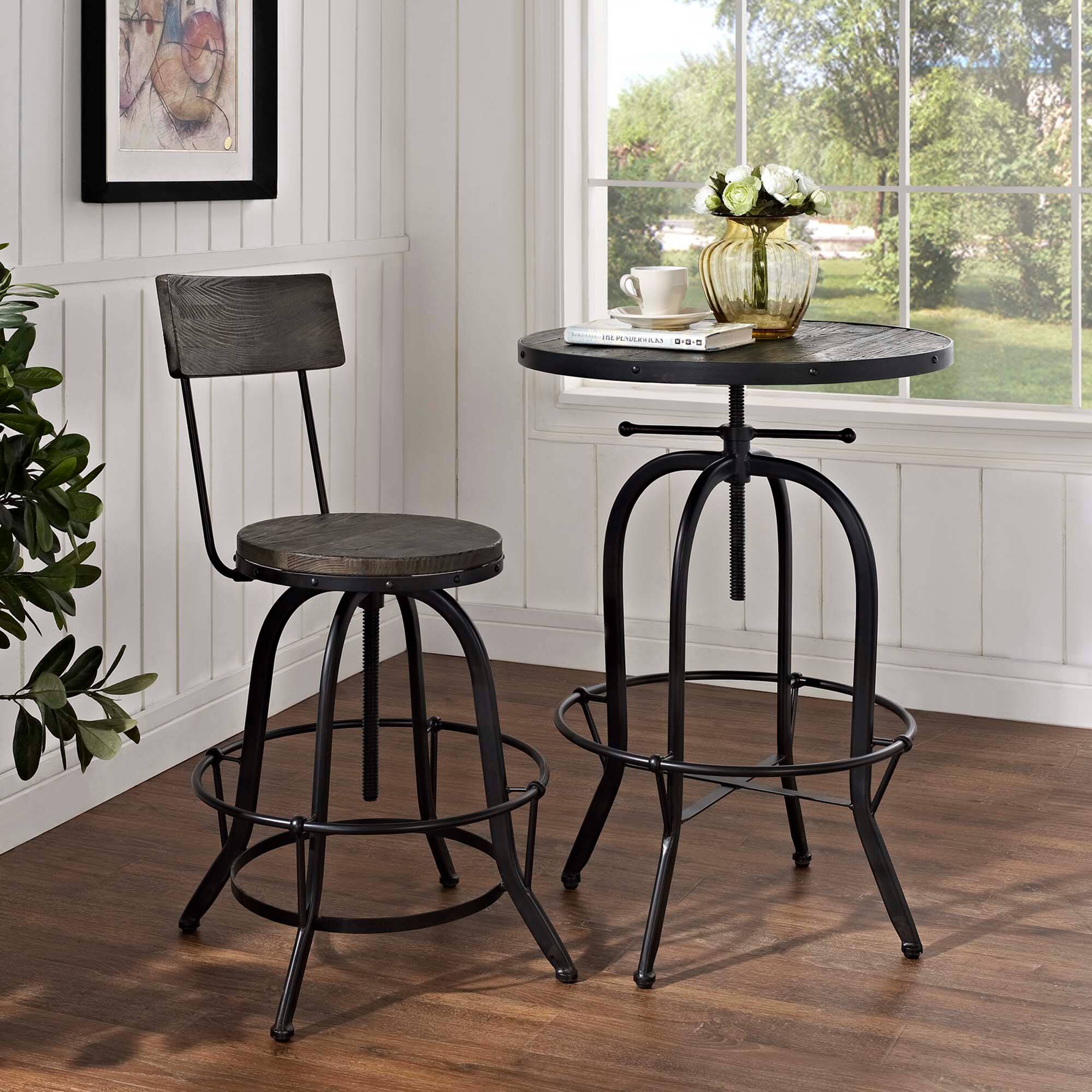 Left. Modway - Procure Wood Bar Stool by Modway - Black.