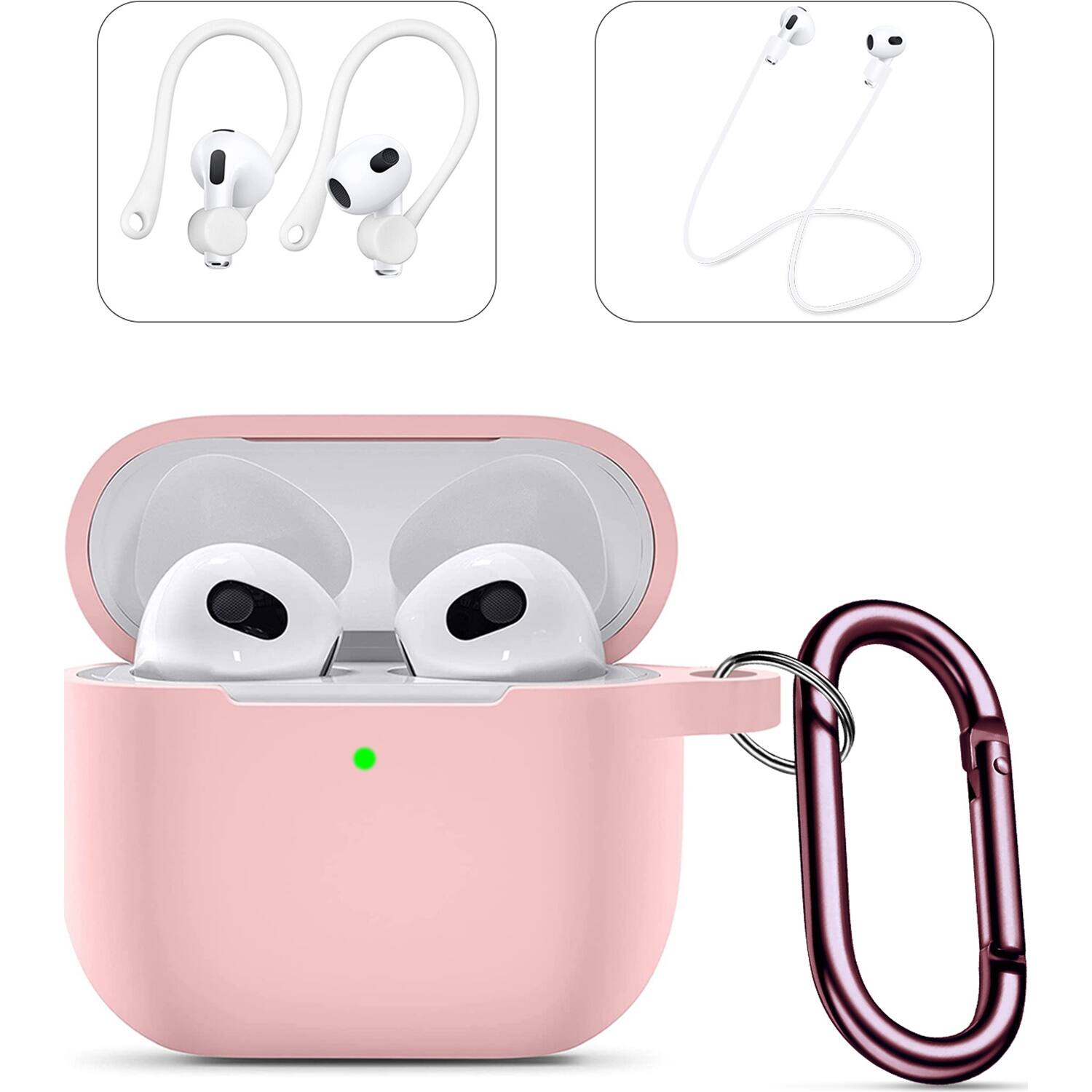 Alt View 14. SaharaCase - Silicone Case for Apple AirPods 3 (3rd Generation 2021) - Pink.