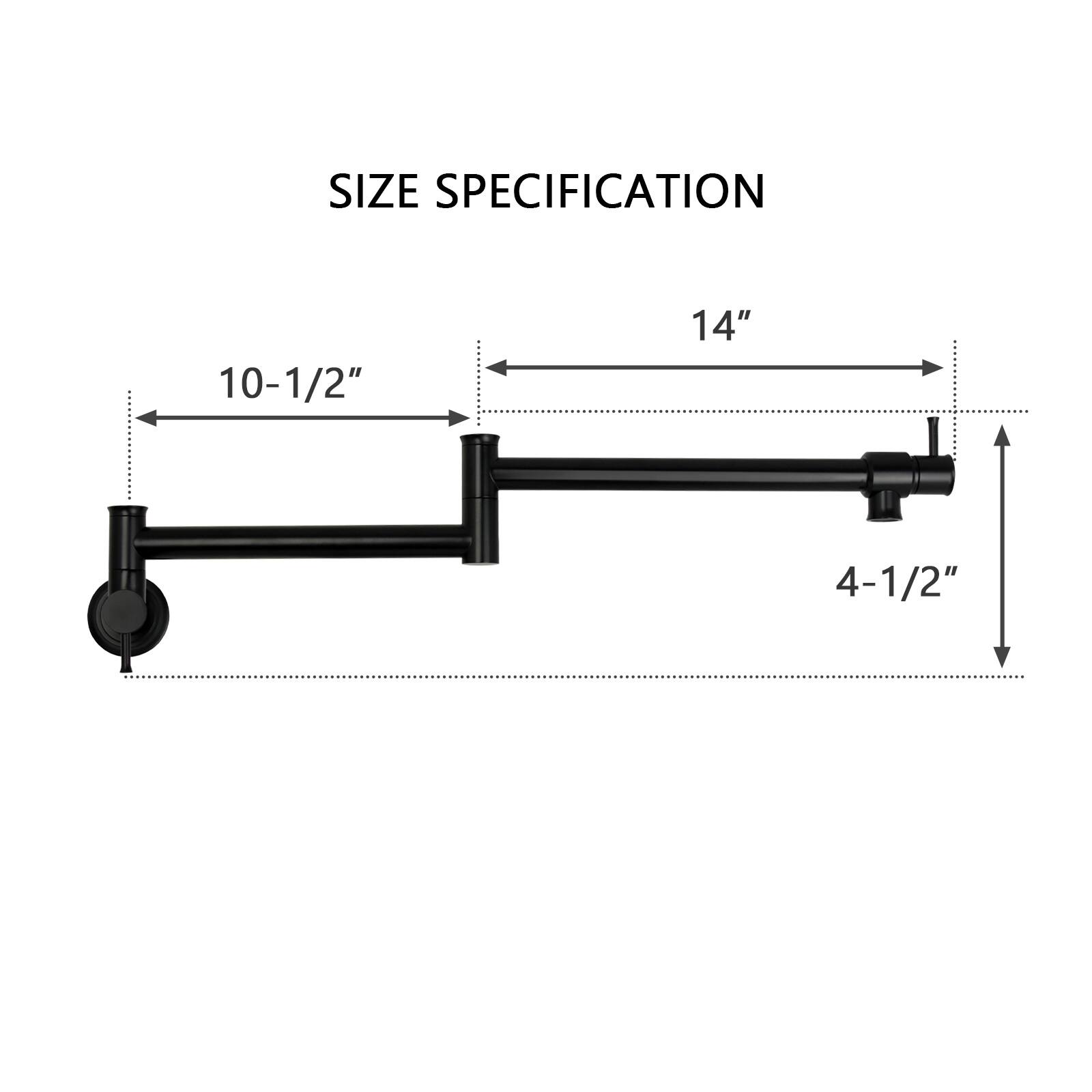 SIZE SPECIFICATION  
10-1/2"  
14"  
4-1/2"
