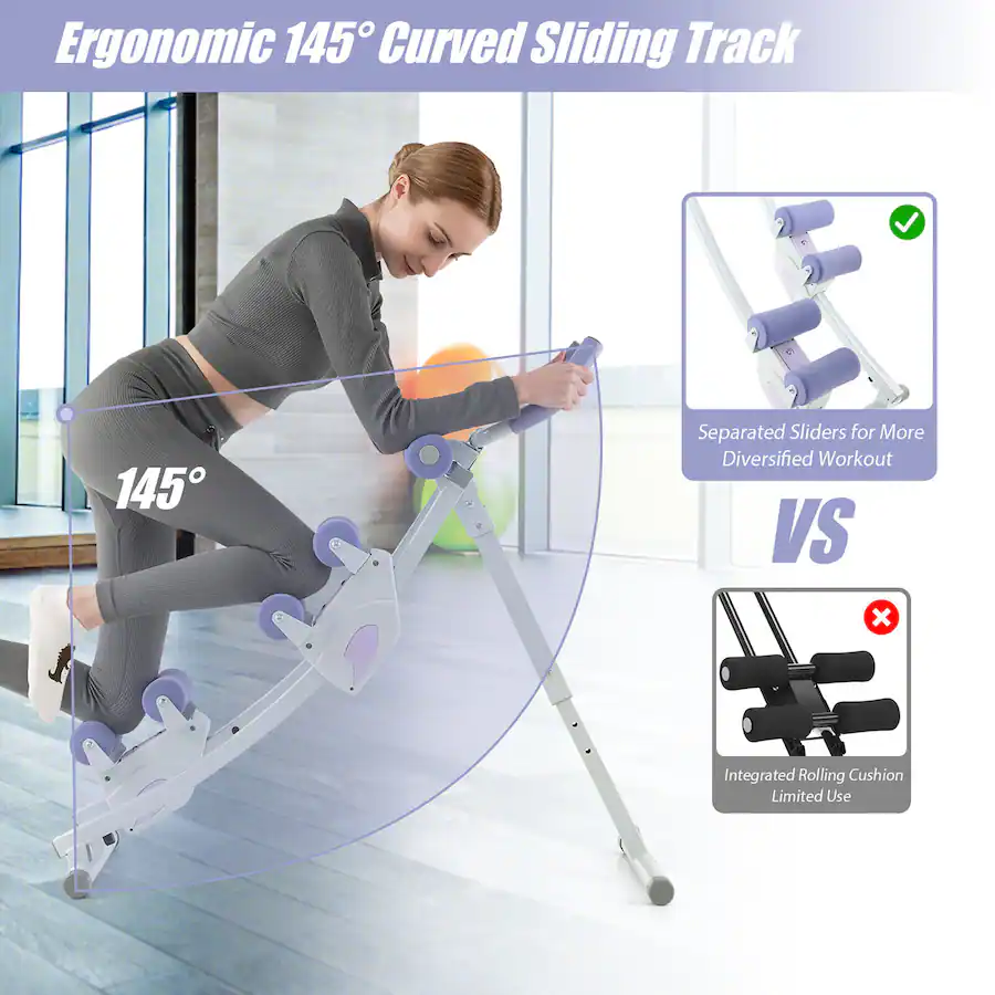 Workout Machine Dynamic Core Training Costway Ab Machine Foldable