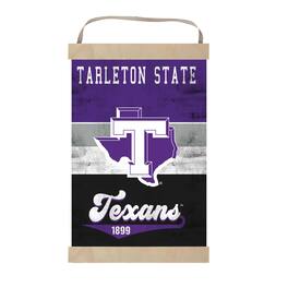 Jardine - Tarleton State Texans 12'' x 20'' Retro Logo Banner Sign - Purple