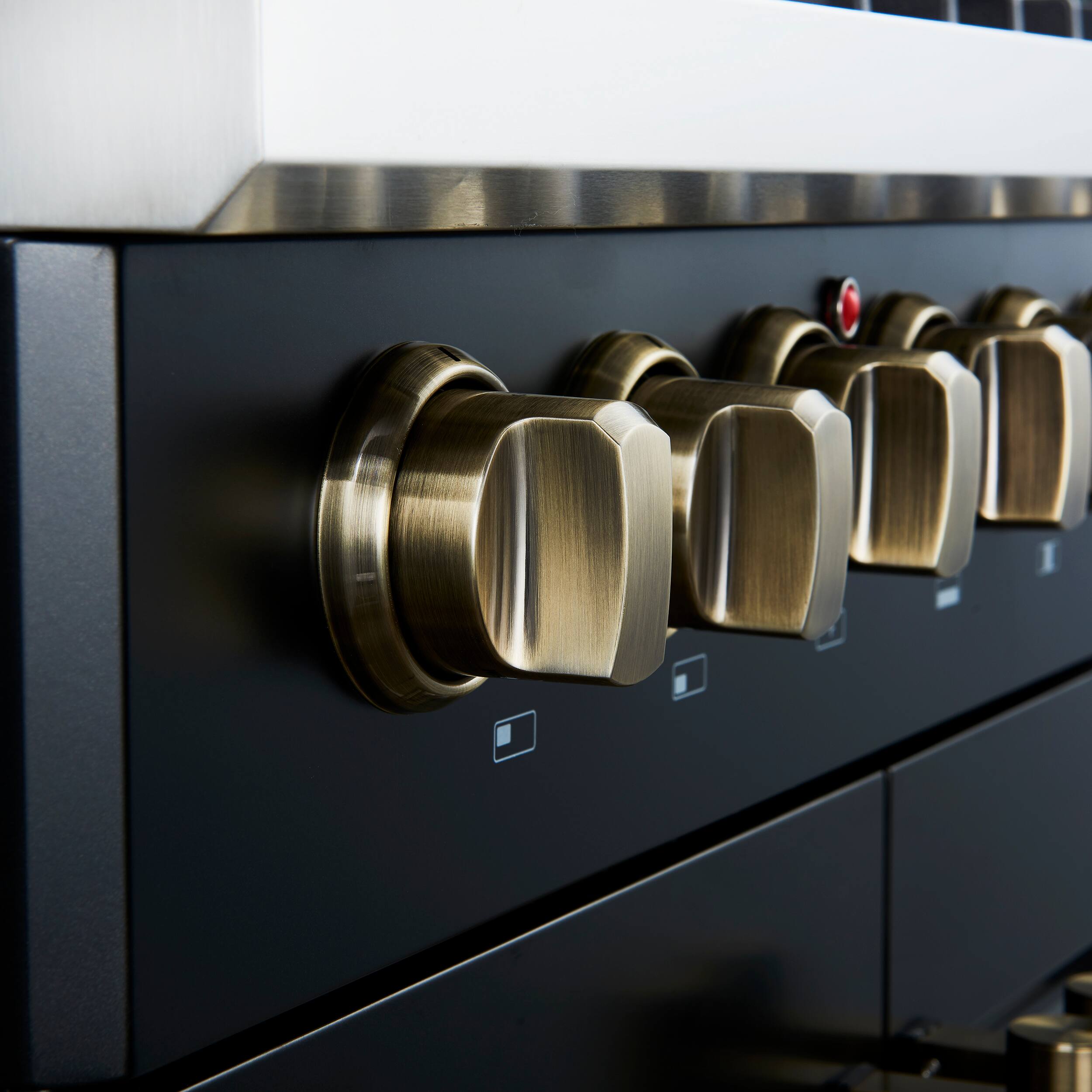 Alt View 7. Forno Appliances - Galiano 4.32 Cu. Ft. Freestanding Dual Fuel True Convection Range - Black.