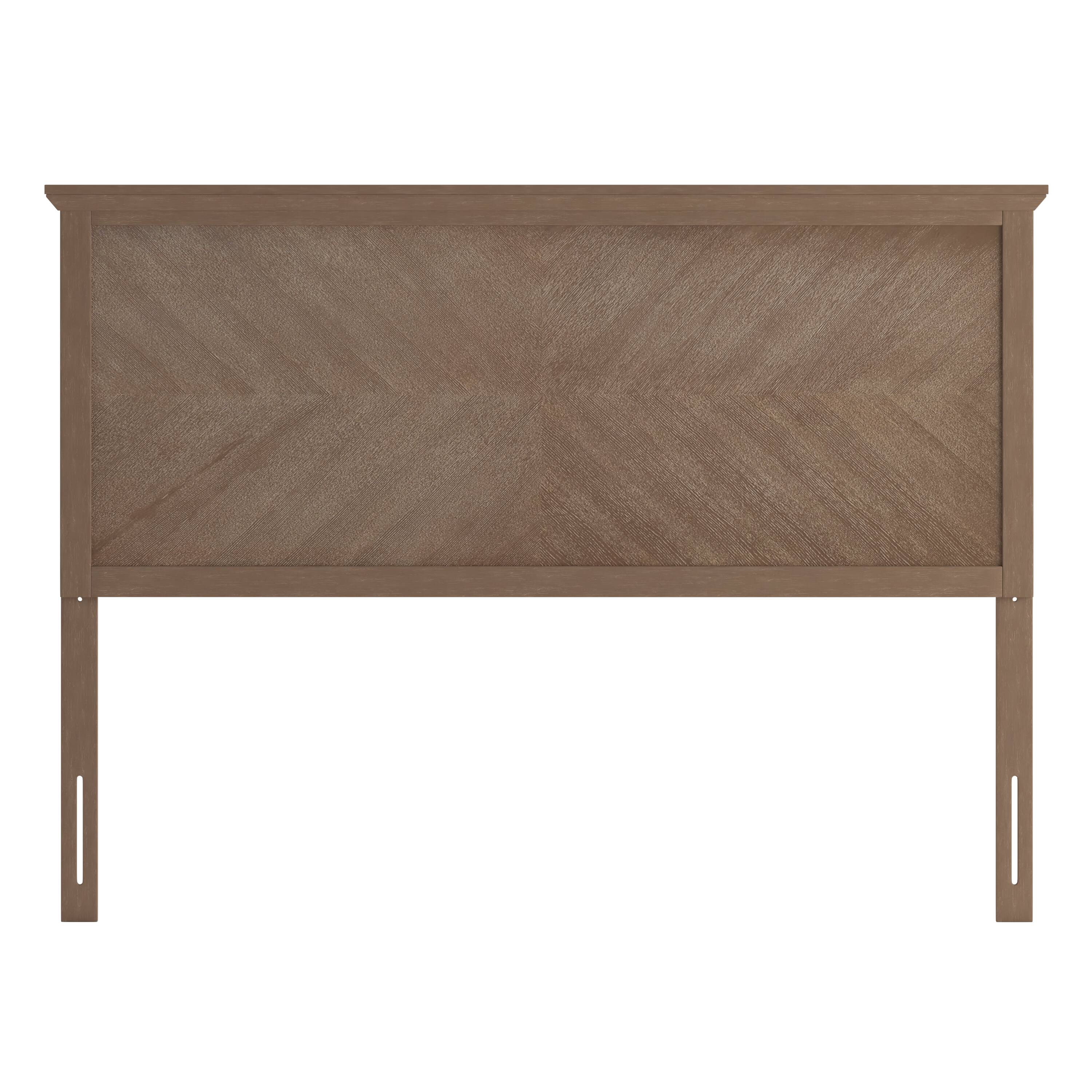 Alt View 9. Emma + Oliver - Frenti Herring Bone Wooden Adjustable Headboard Only - Light Brown.