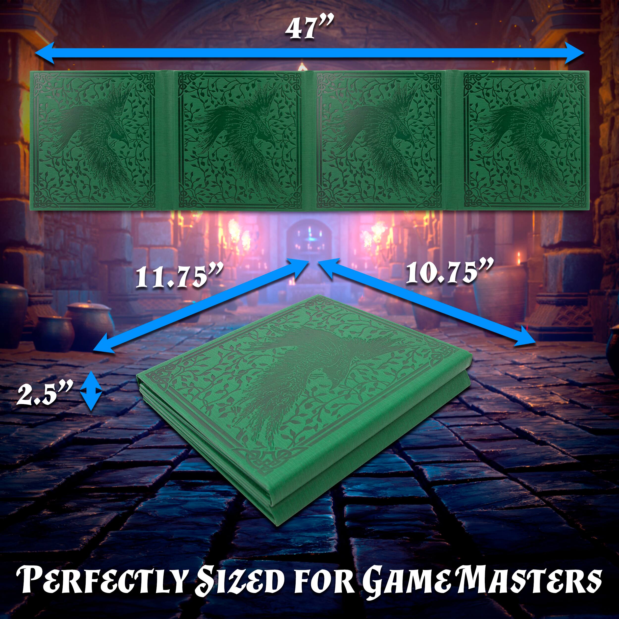 47" 11.75" 10.75" 2.5" PERFECTLY SIZED FOR GAME MASTERS