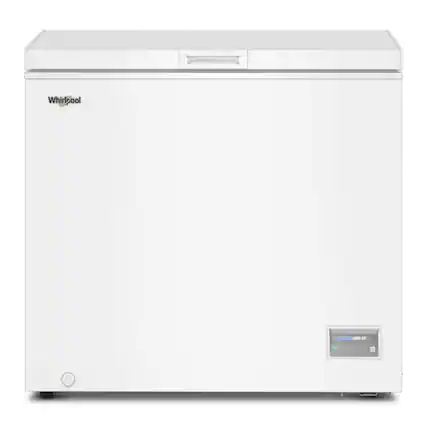 Front. Whirlpool - Whirlpool 7 cu. ft. Chest Freezer with 1 Storage Basket - White.