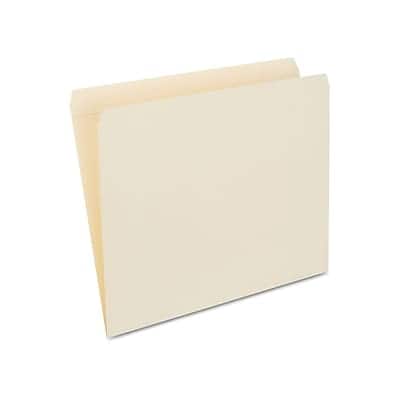 Front. Staples - Staples 30% Recycled Reinforced File Folders, Single Tab, Letter Size, Manila, 100/Box (ST508820/508820) - Manila.