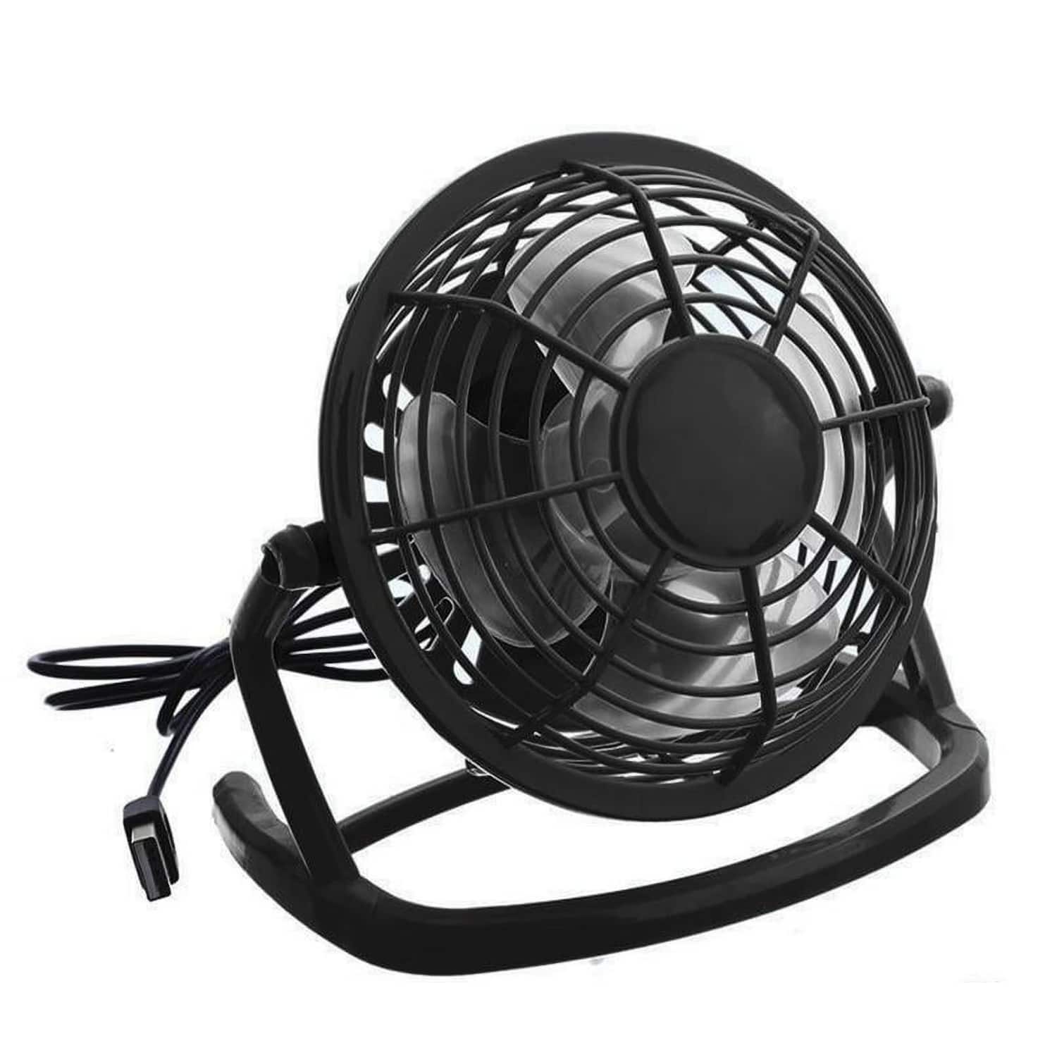 Home Collection - Portable USB Mini Desk Fan Silent Air Cooling Fan - Black