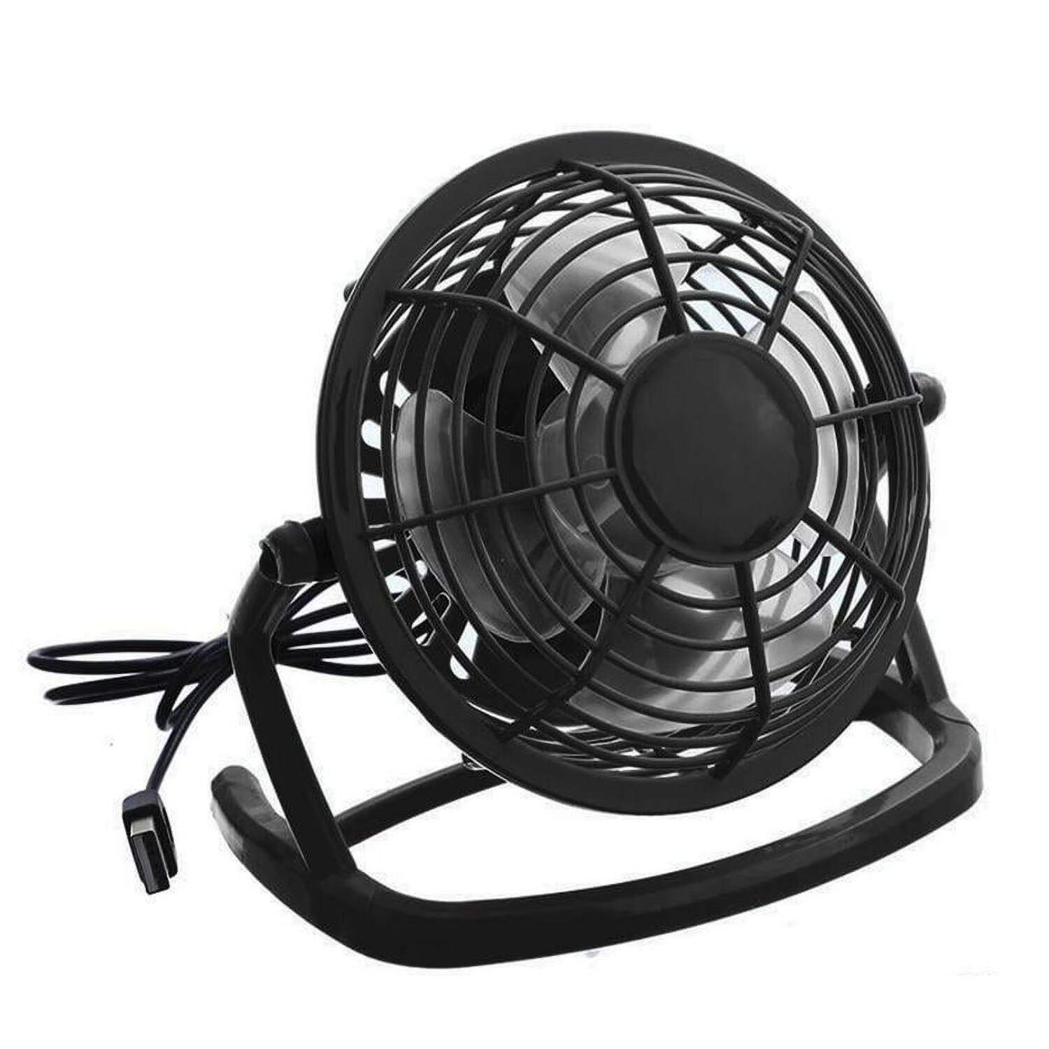 Home Collection - Portable USB Mini Desk Fan Silent Air Cooling Fan - Black