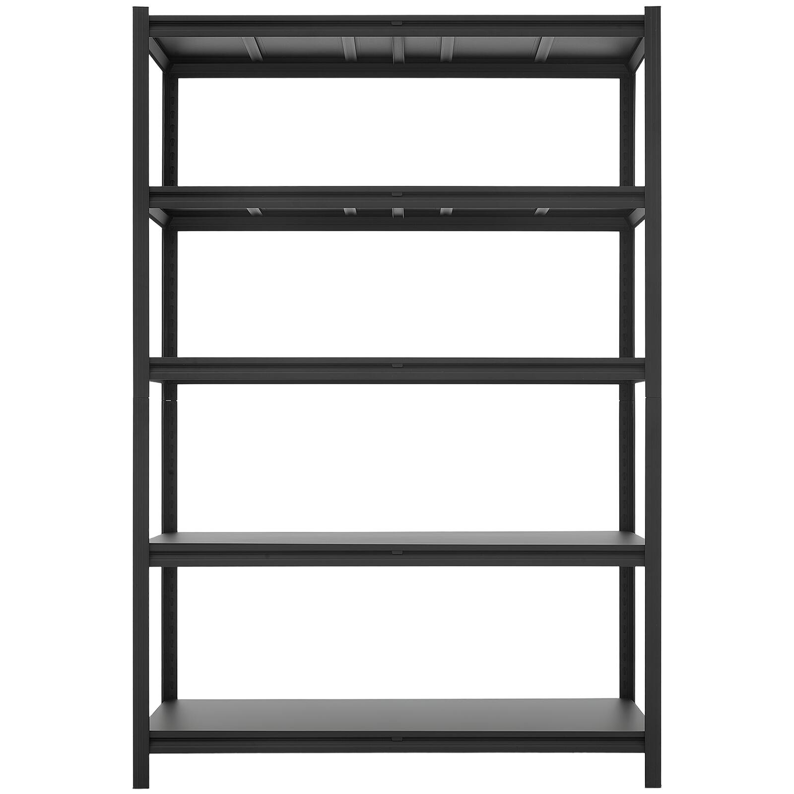 Alt View 5. VEVOR - Storage Shelves, 5-Tier Adjustable, 3000 lbs Capacity, Heavy Duty Garage Storage Shelving Unit, Metal Utility Rack Shelf - Black.