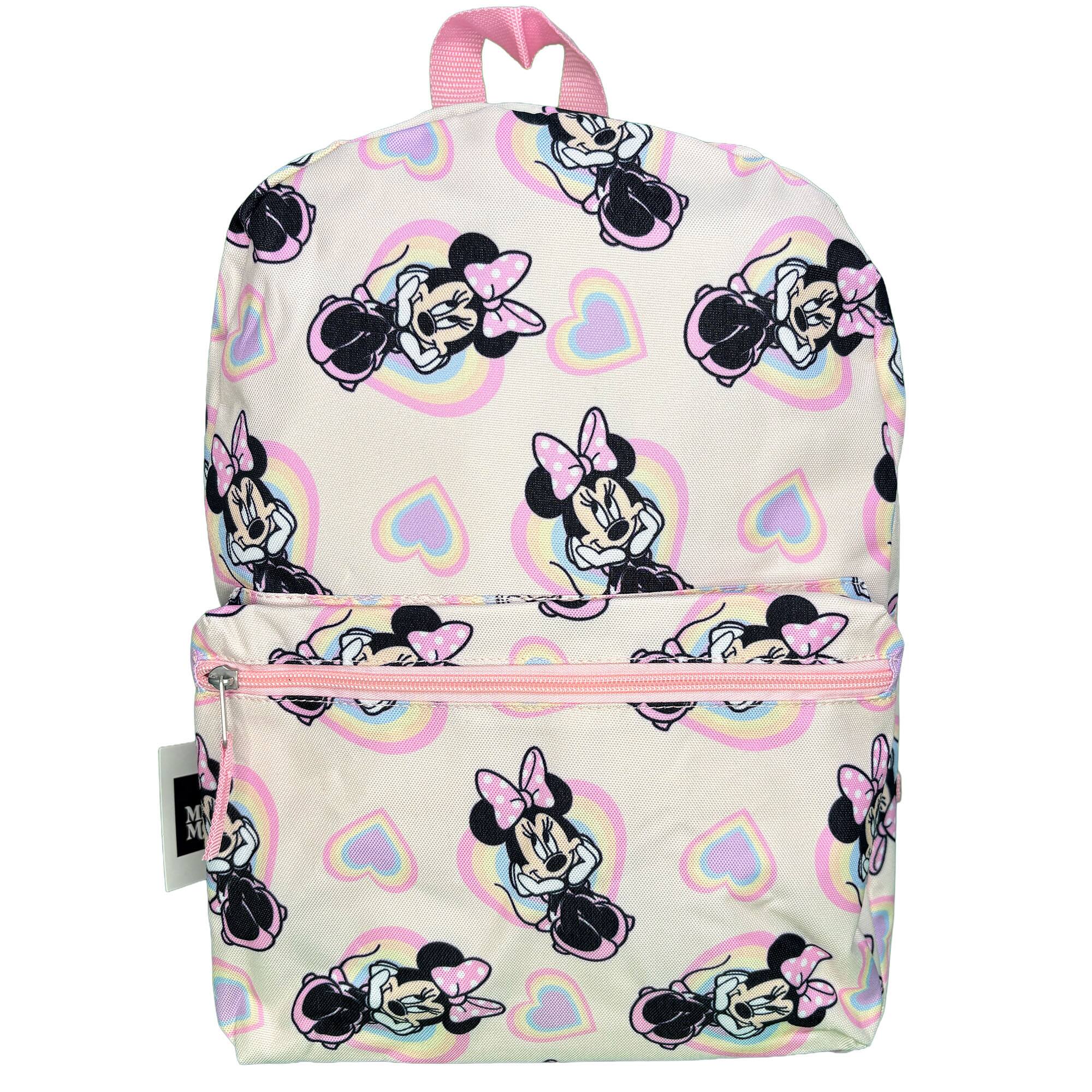 Alt View 4. Disney - Fast Forward Disney Minnie Mouse 16" Pink School Bag with Hearts Allover, Girls Backpack - Assorted Pre-Pack.