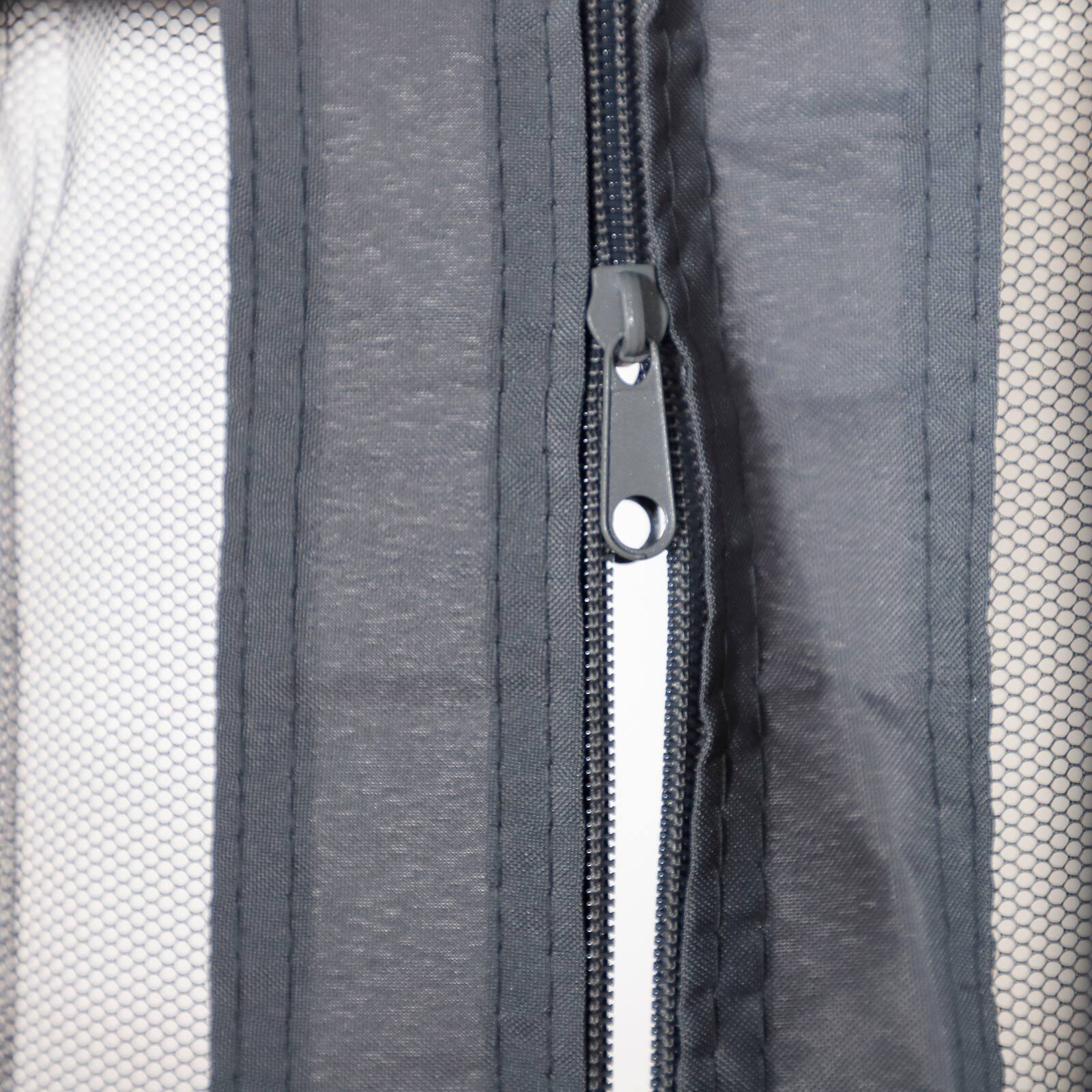 Alt View 8. Outsunny - 10' x 10' Patio Gazebo, Outdoor Gazebo Canopy Shelter with Netting & Curtains, Vented Roof, for Garden - Dark Grey.