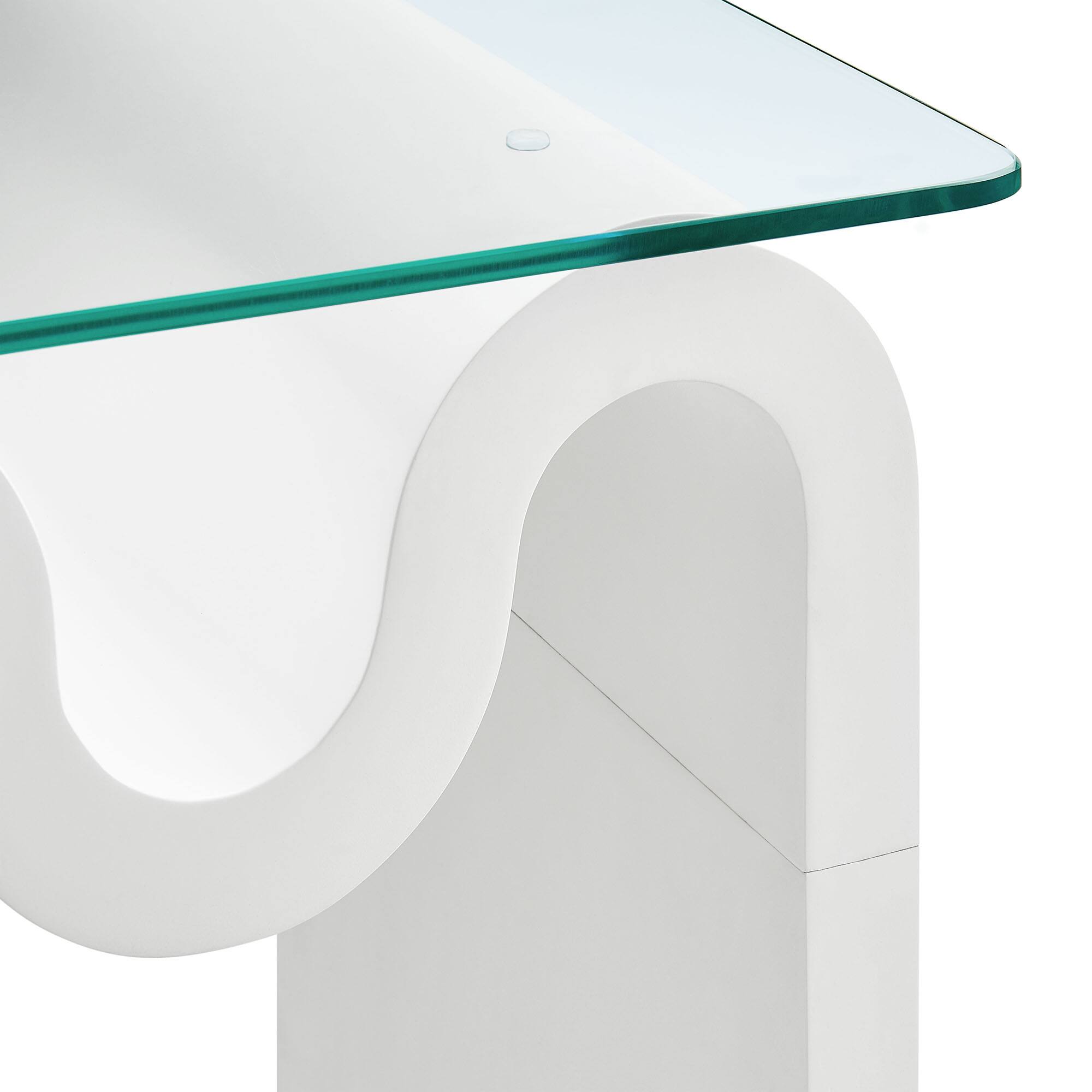 Alt View 5. Modway - Ondine Glass Top Side Table by Modway - White.