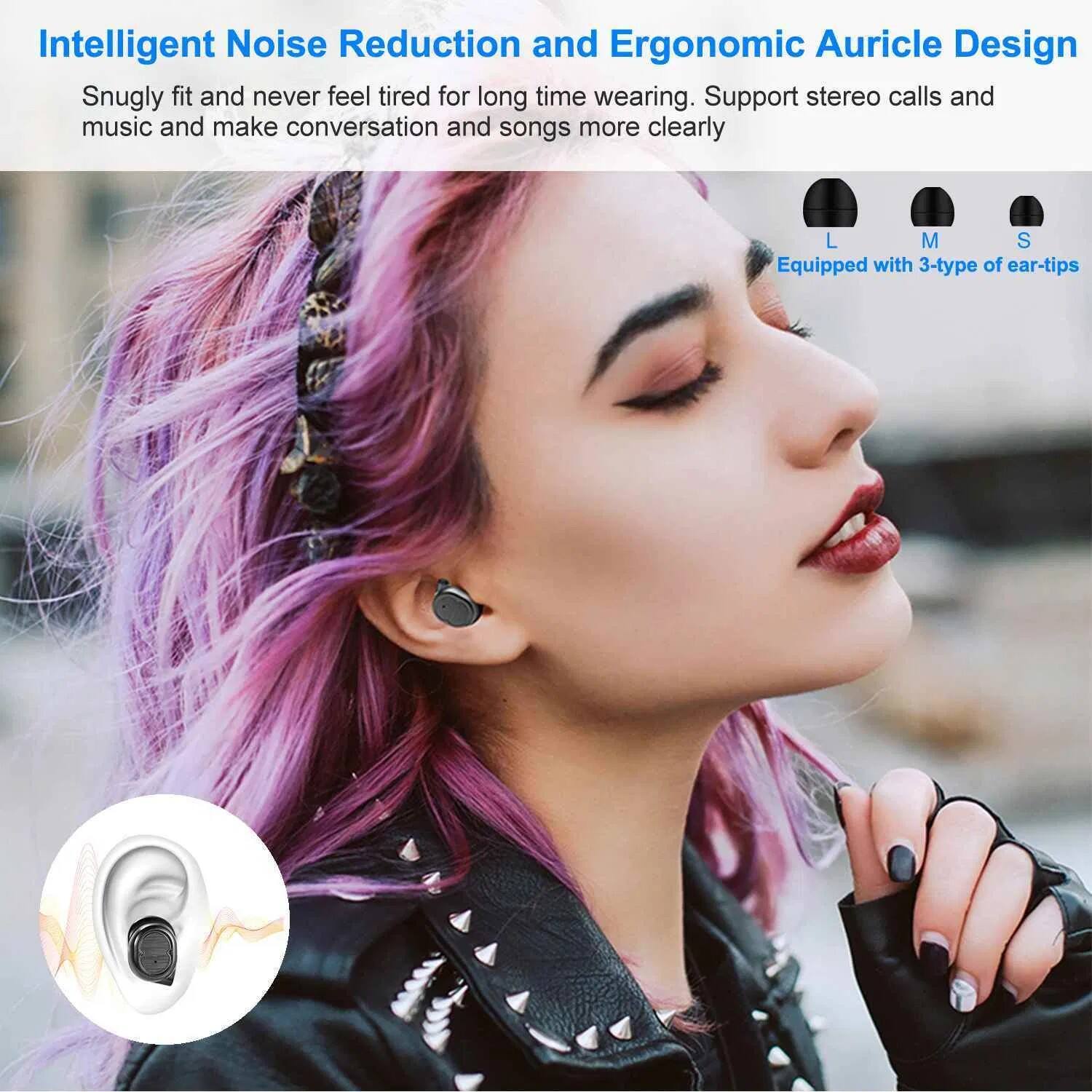 Intelligent Noise Reduction and Ergonomic Auricle Design

Snugly fit and never feel tired for long time wearing. Support stereo calls and music and make conversation and songs more clearly

L M S

Equipped with 3-type of ear-tips
