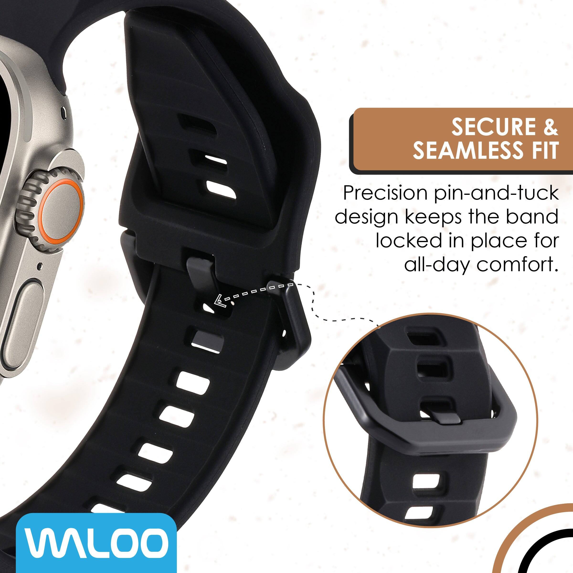 SECURE & SEAMLESS FIT  
Precision pin-and-tuck design keeps the band locked in place for all-day comfort.  
WILOO