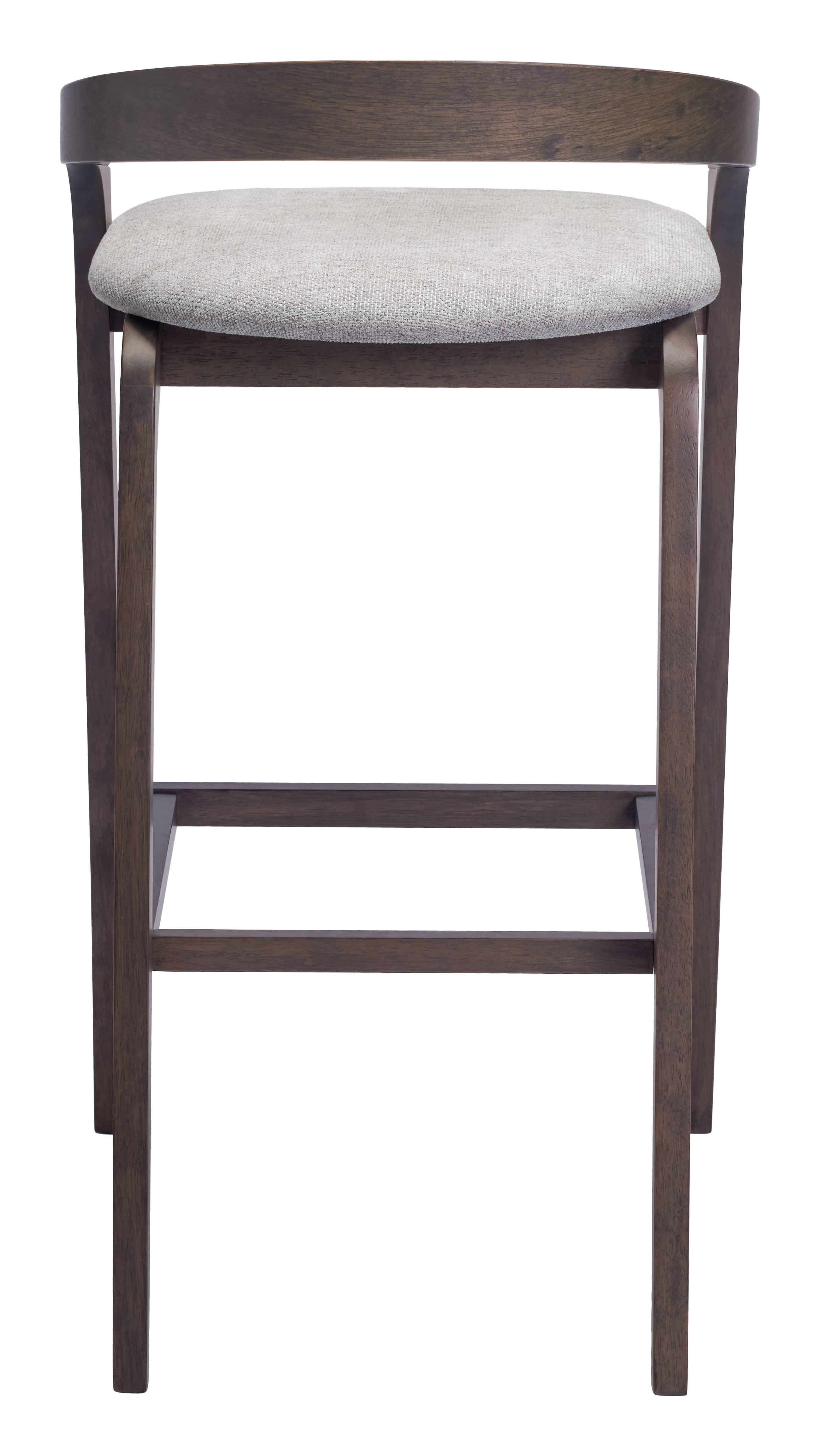 Angle. Hivvago - Troy Barstool (Set of 2) Dove Gray & Espresso - Dove Gray & Espresso.