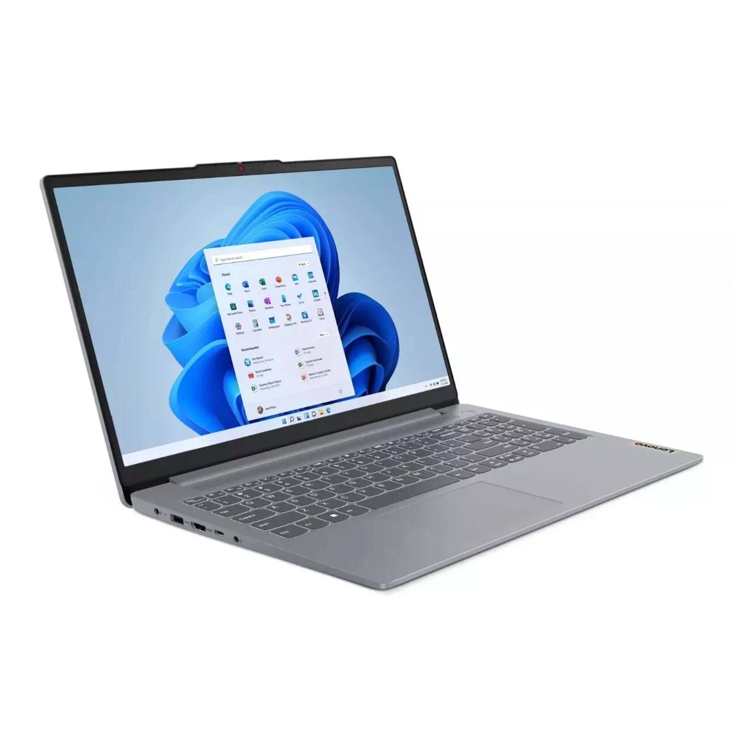 Alt View 2. Lenovo - Lenovo IdeaPad Slim 3i 15.6" FHD Laptop,Intel Core i3-N305,8GB RAM,128GB UFS,Intel UHD Graphics,Win 11 Pro,Gray - Gray.